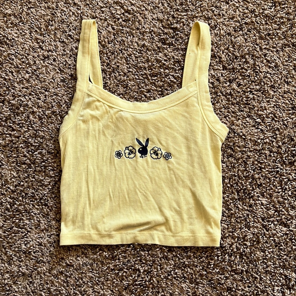 Playboy by Pacsun sized xs yellow cropped tank